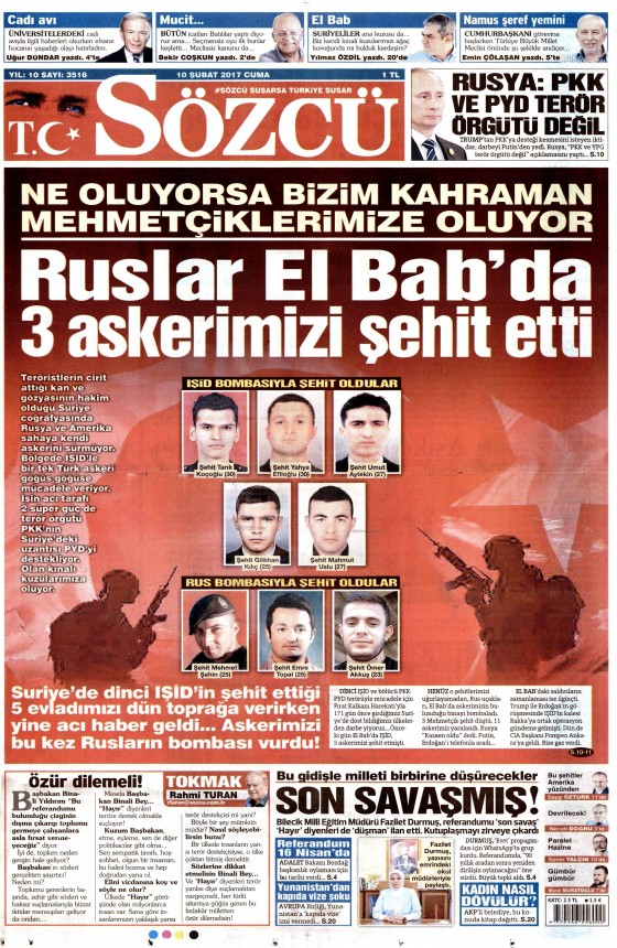 10 Şubat 2017 gazete manşetleri - 20