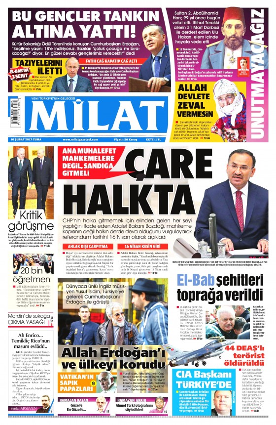 10 Şubat 2017 gazete manşetleri - 21