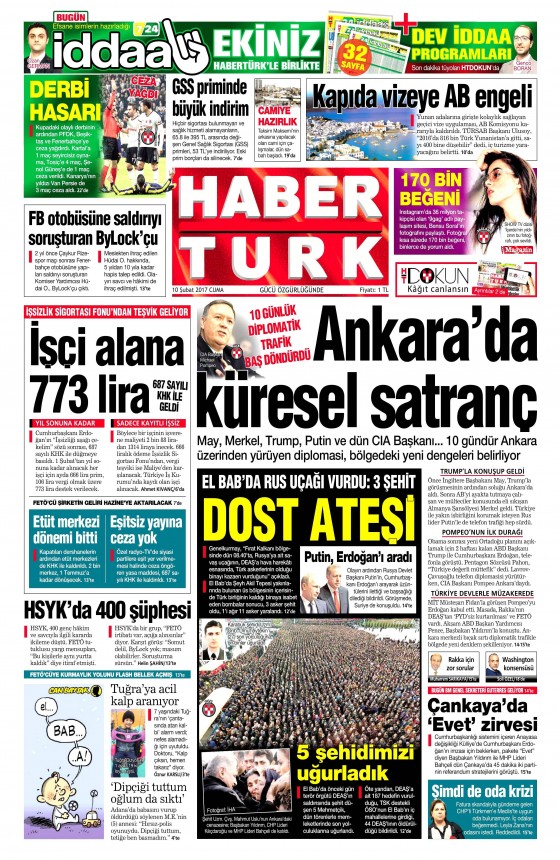 10 Şubat 2017 gazete manşetleri - 22