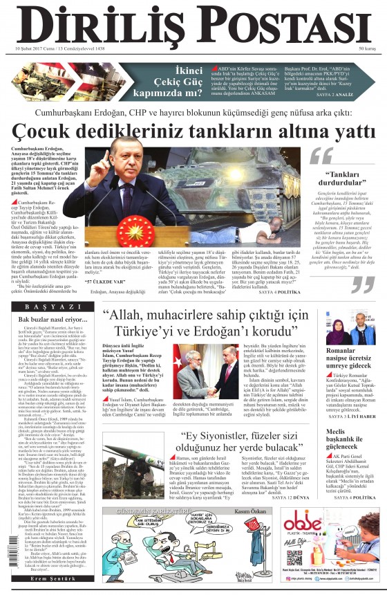 10 Şubat 2017 gazete manşetleri - 23