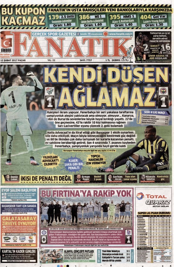 12 Şubat 2017 gazete manşetleri - 298