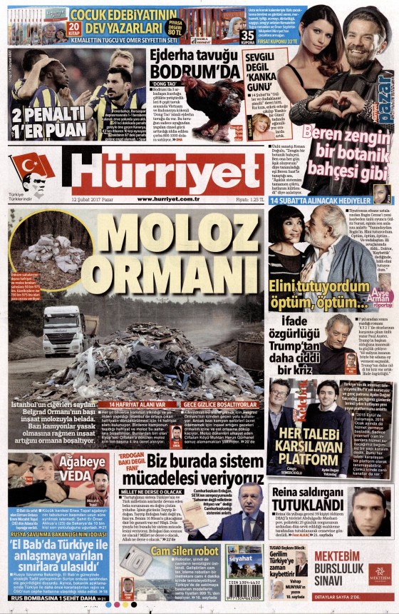 12 Şubat 2017 gazete manşetleri - 299