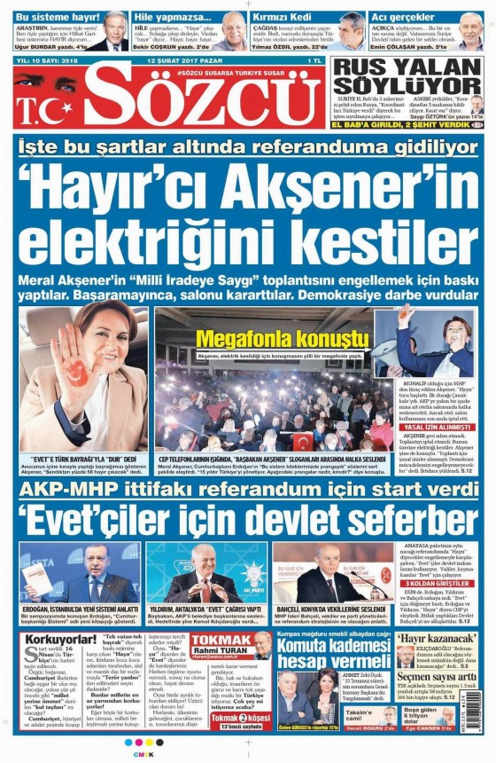 12 Şubat 2017 gazete manşetleri - 306