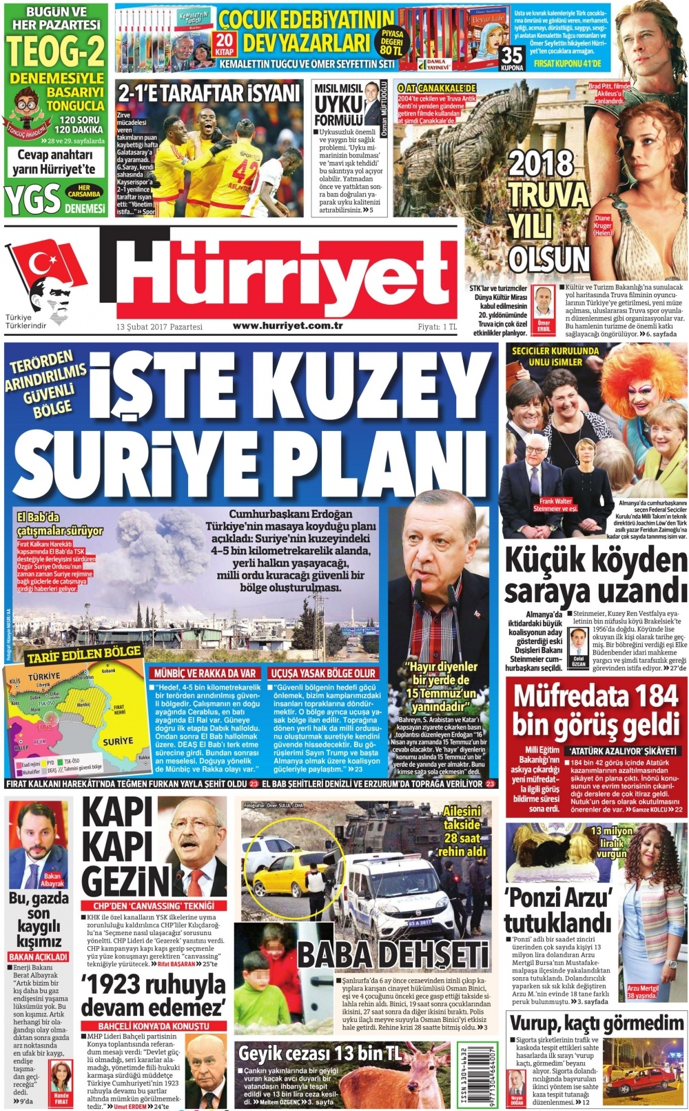 13 Şubat 2017 gazete manşetleri - 5