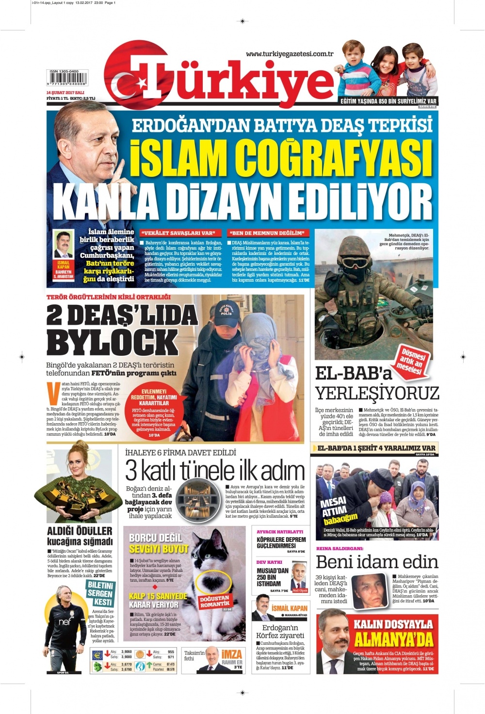 14 Şubat 2017 gazete manşetleri - 9