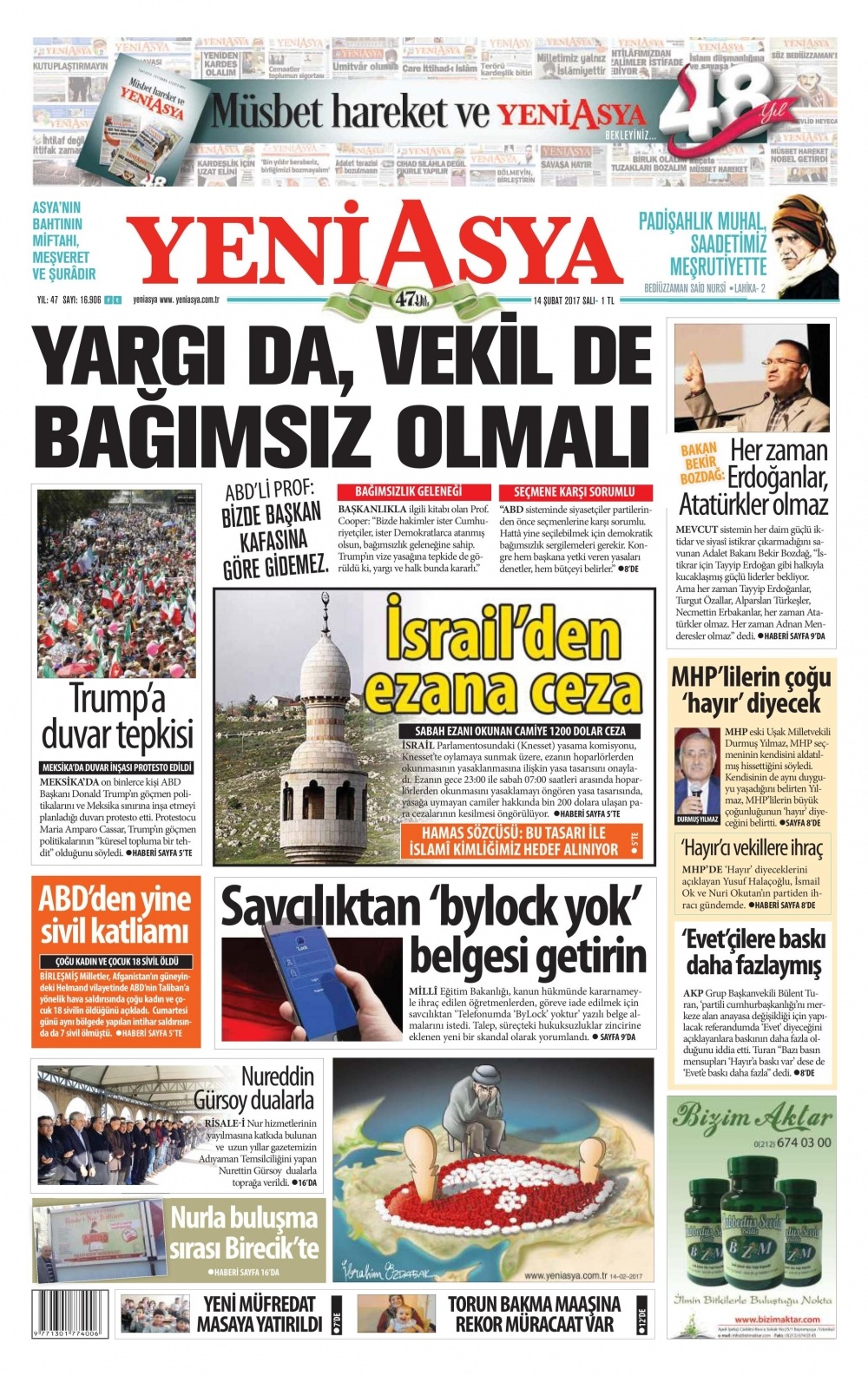 14 Şubat 2017 gazete manşetleri - 4