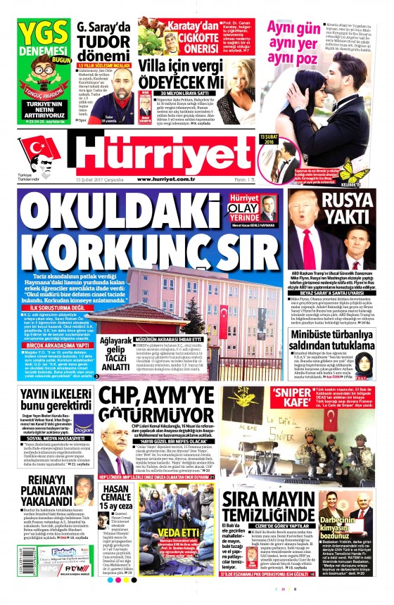 15.02.2017 Gazete manşetleri - 2