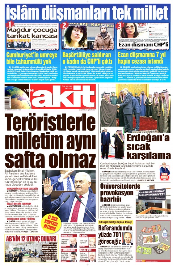 15.02.2017 Gazete manşetleri - 13
