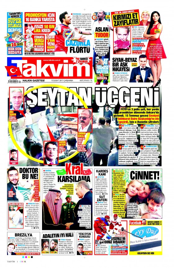 15.02.2017 Gazete manşetleri - 16