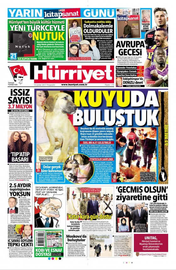 16 Şubat 2017 gazete manşetleri - 5