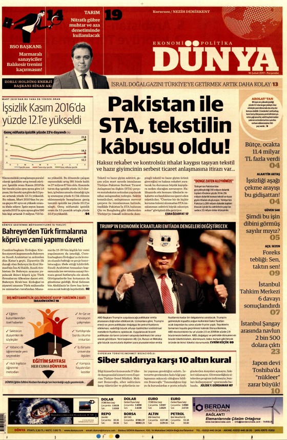 16 Şubat 2017 gazete manşetleri - 4