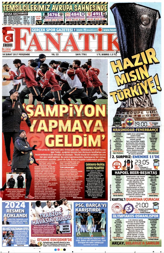 16 Şubat 2017 gazete manşetleri - 6