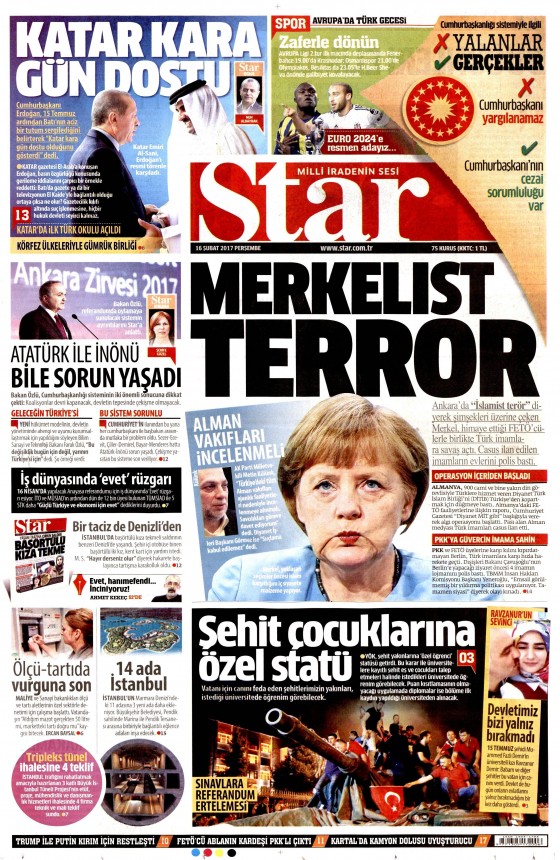 16 Şubat 2017 gazete manşetleri - 11