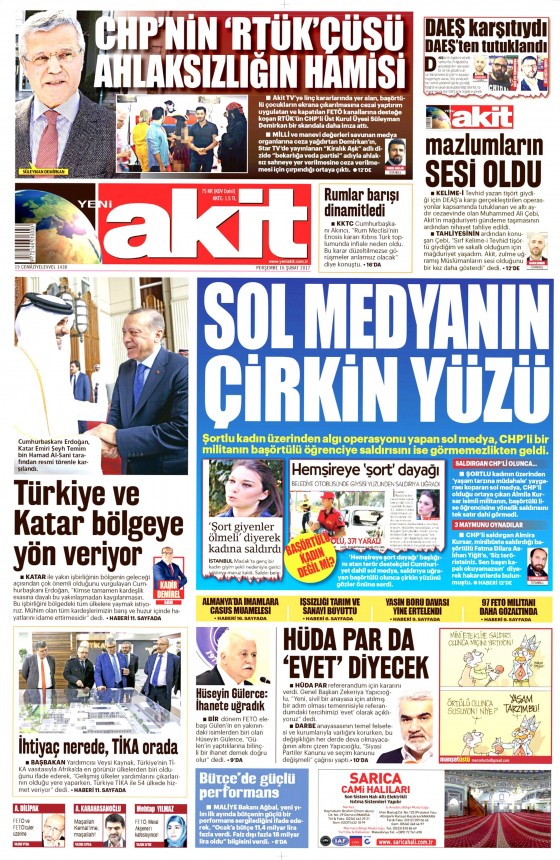 16 Şubat 2017 gazete manşetleri - 18