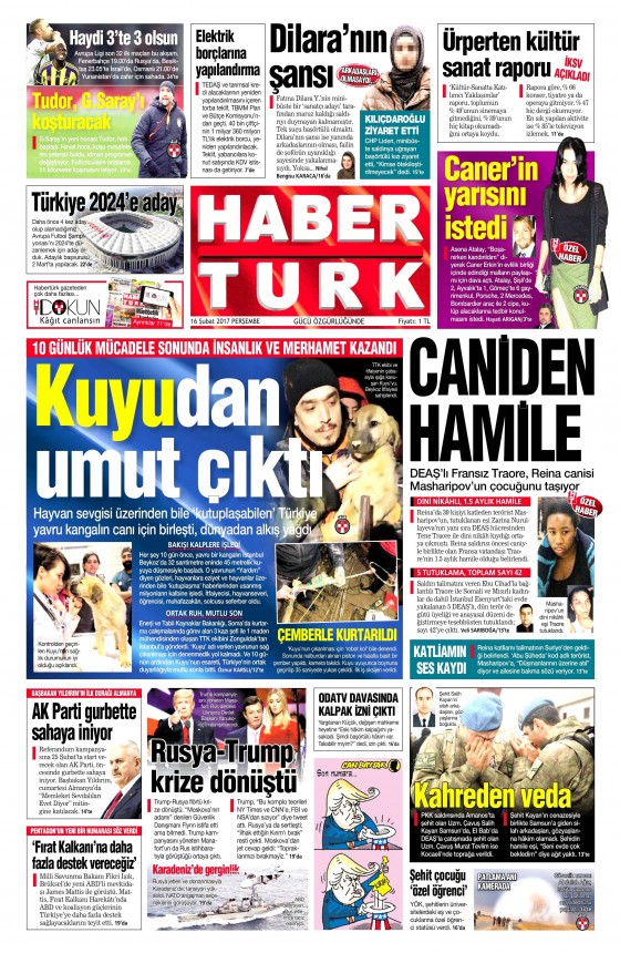16 Şubat 2017 gazete manşetleri - 20