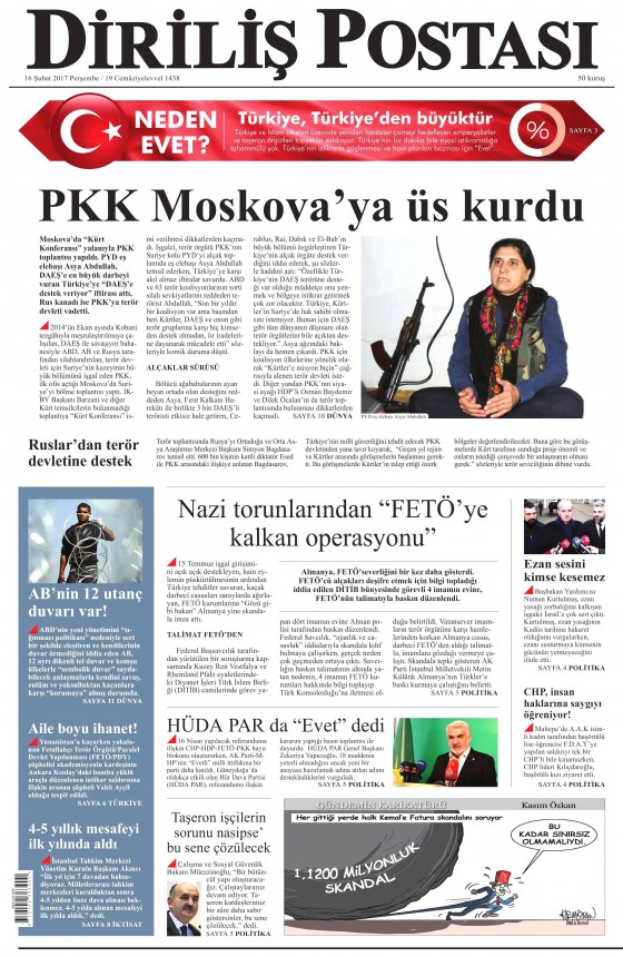 16 Şubat 2017 gazete manşetleri - 22