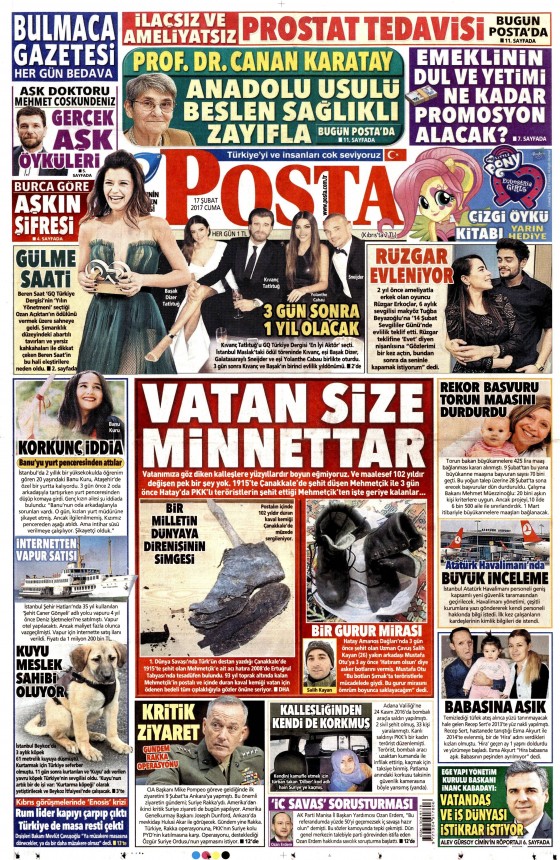 Gazete Manşetleri (17.02.2017) - 3