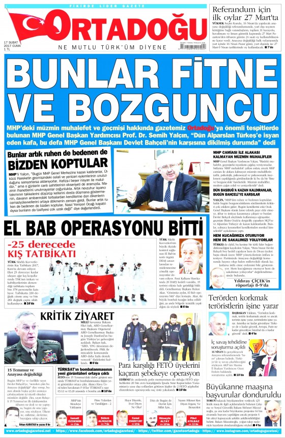 Gazete Manşetleri (17.02.2017) - 17