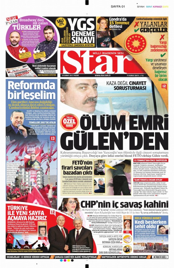 Gazete Manşetleri (19.02.2017) - 3