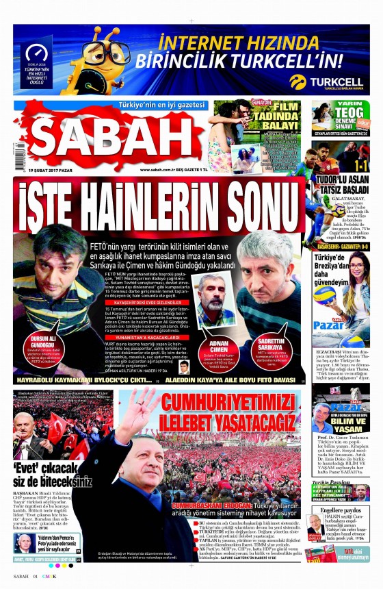 Gazete Manşetleri (19.02.2017) - 1