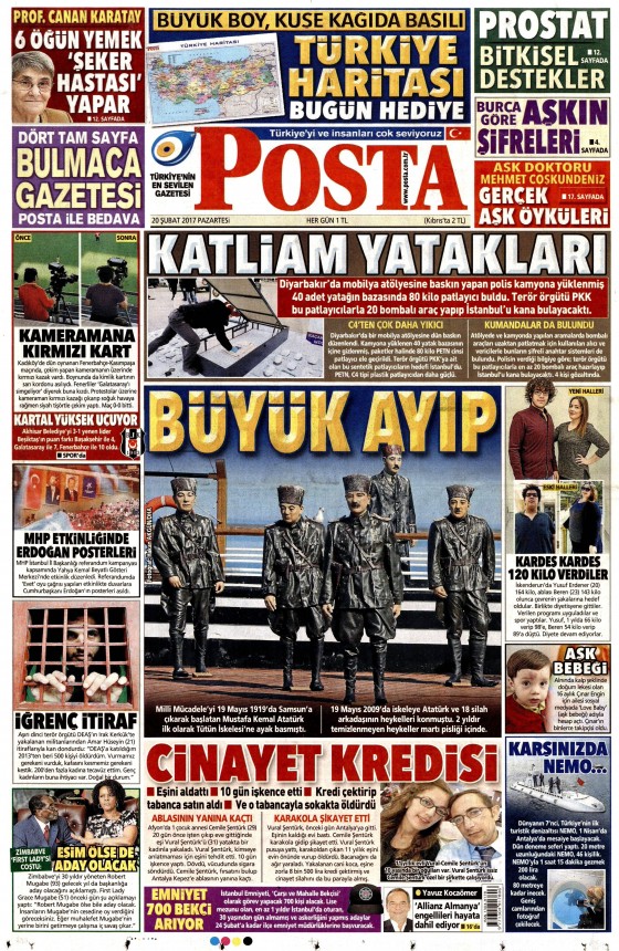 20 Şubat 2017 gazete manşetleri - 11