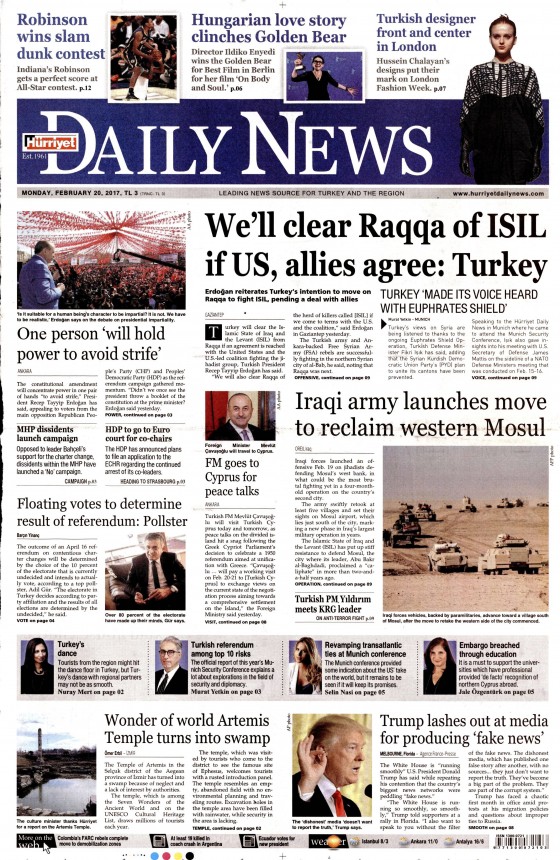 20 Şubat 2017 gazete manşetleri - 26