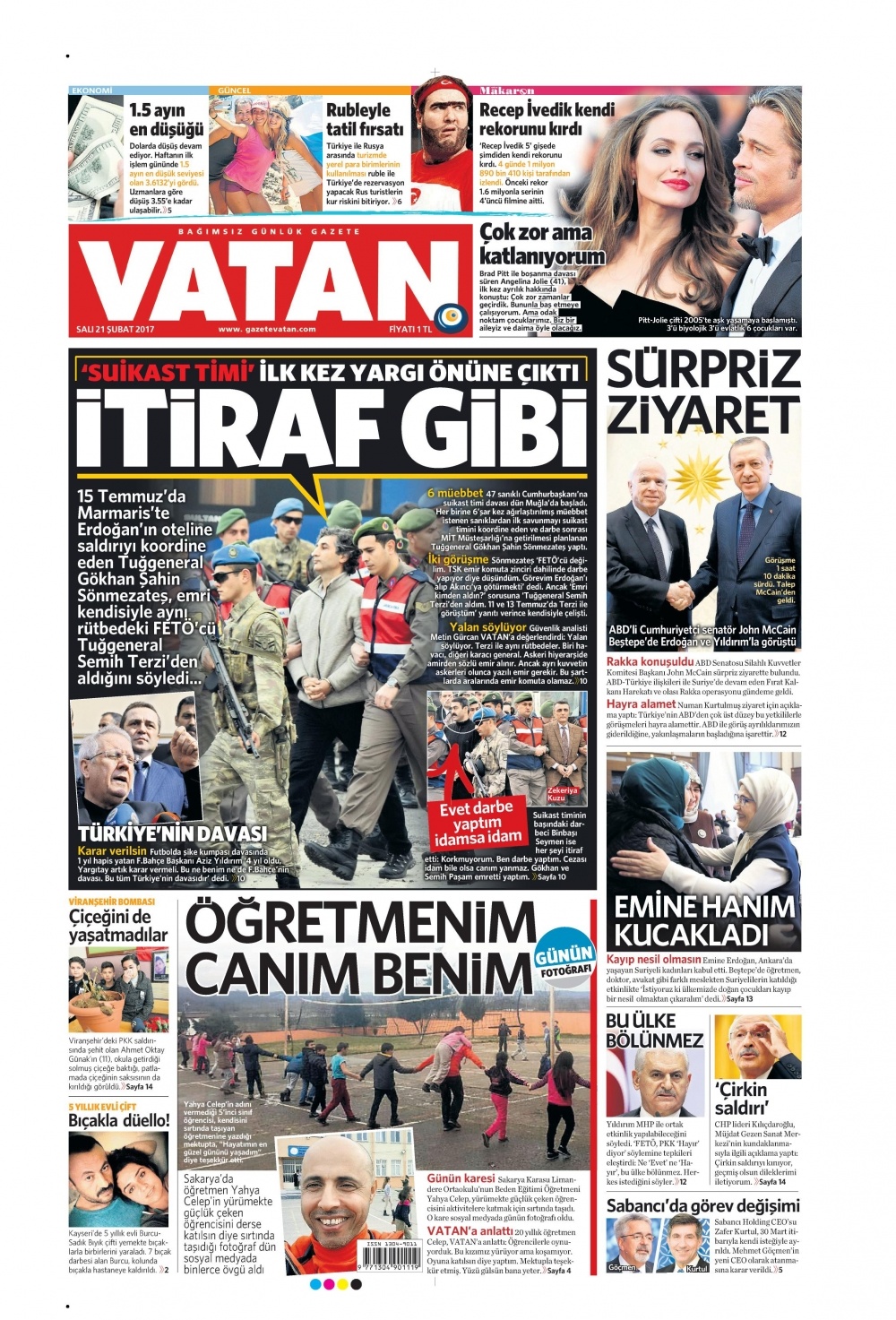 21 Şubat 2017 gazete manşetleri - 13