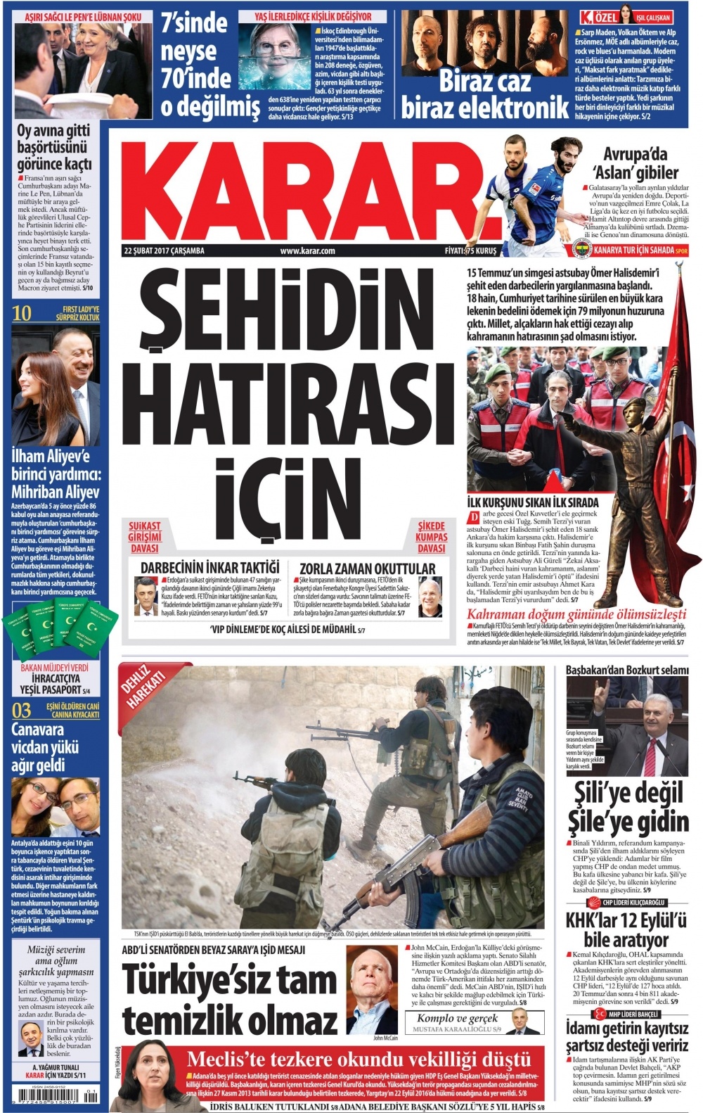 22 Şubat 2017 gazete manşetleri - 7