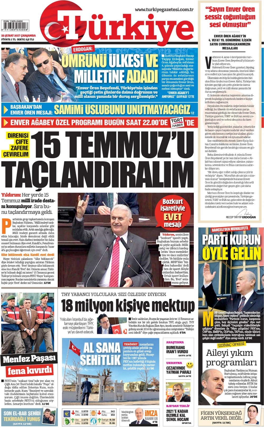 22 Şubat 2017 gazete manşetleri - 8