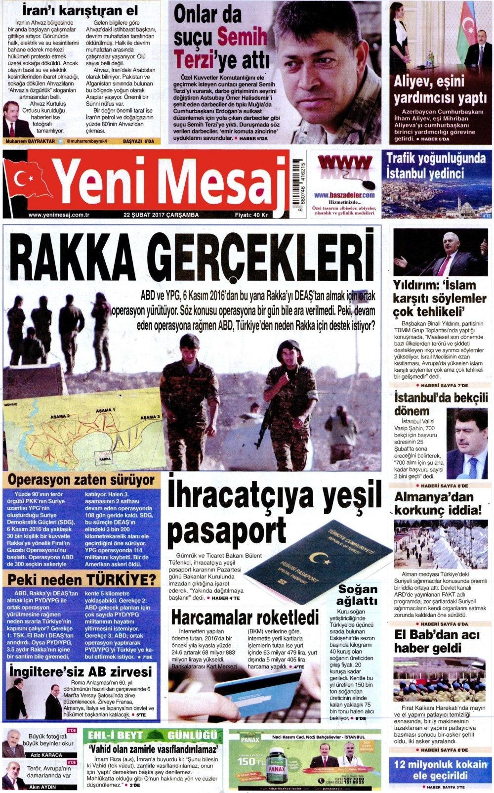 22 Şubat 2017 gazete manşetleri - 13