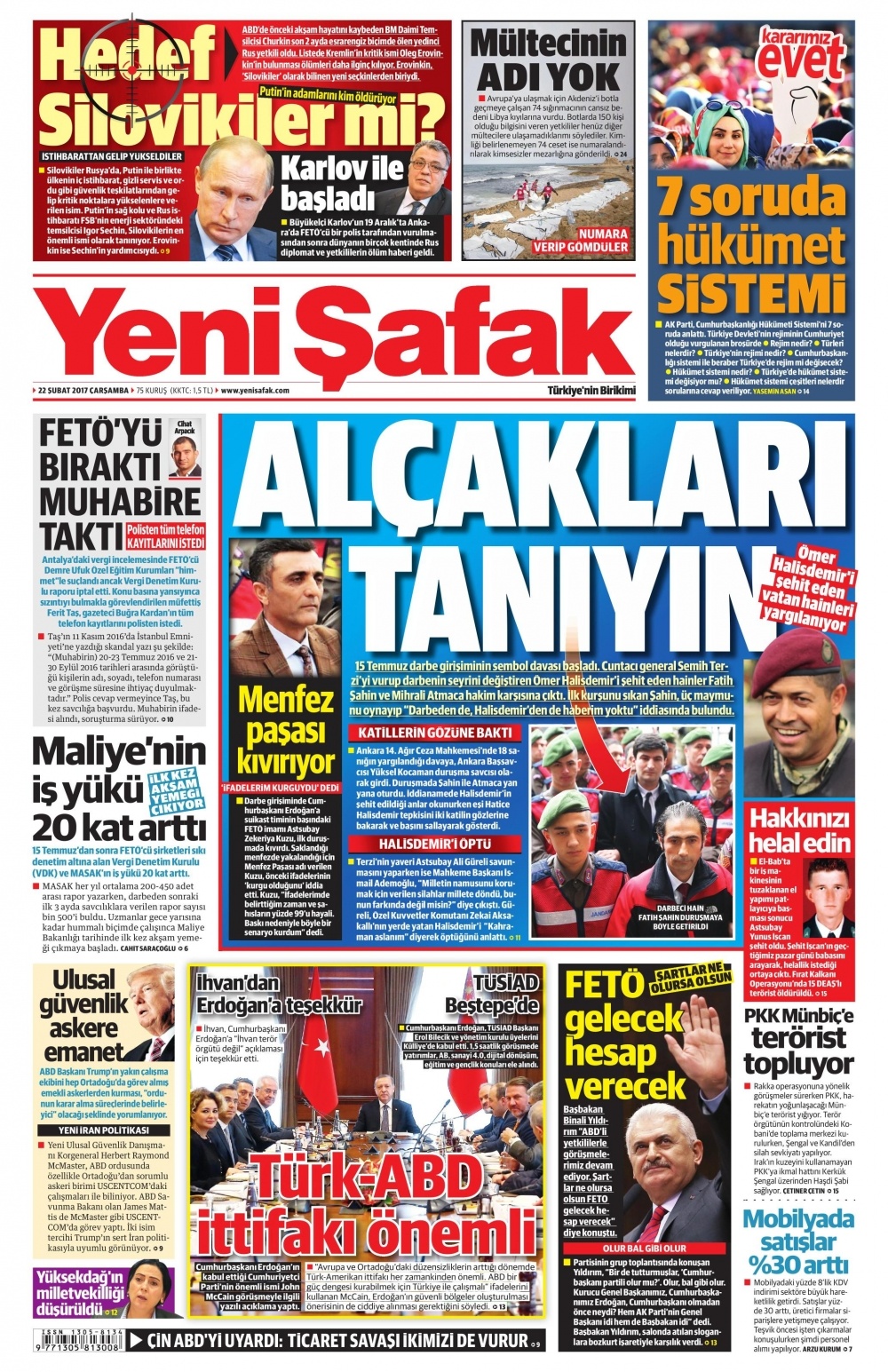 22 Şubat 2017 gazete manşetleri - 10