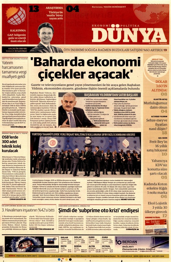 23 Şubat 2017 gazete manşetleri - 6