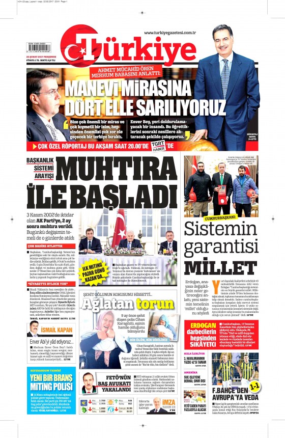 23 Şubat 2017 gazete manşetleri - 2