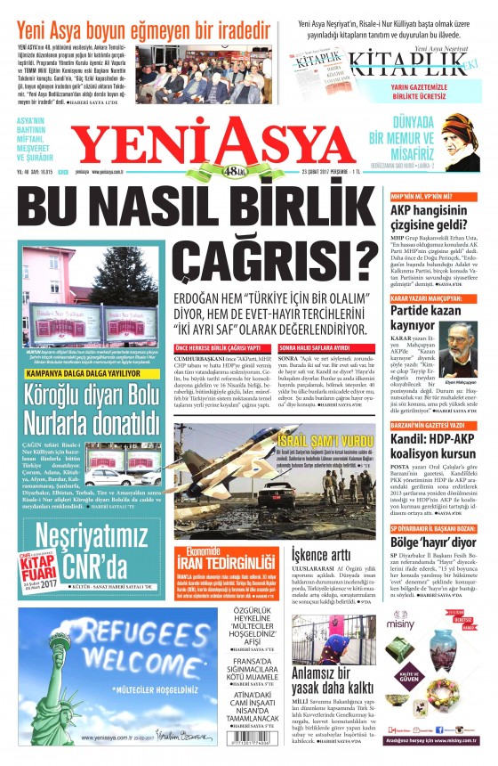 23 Şubat 2017 gazete manşetleri - 3