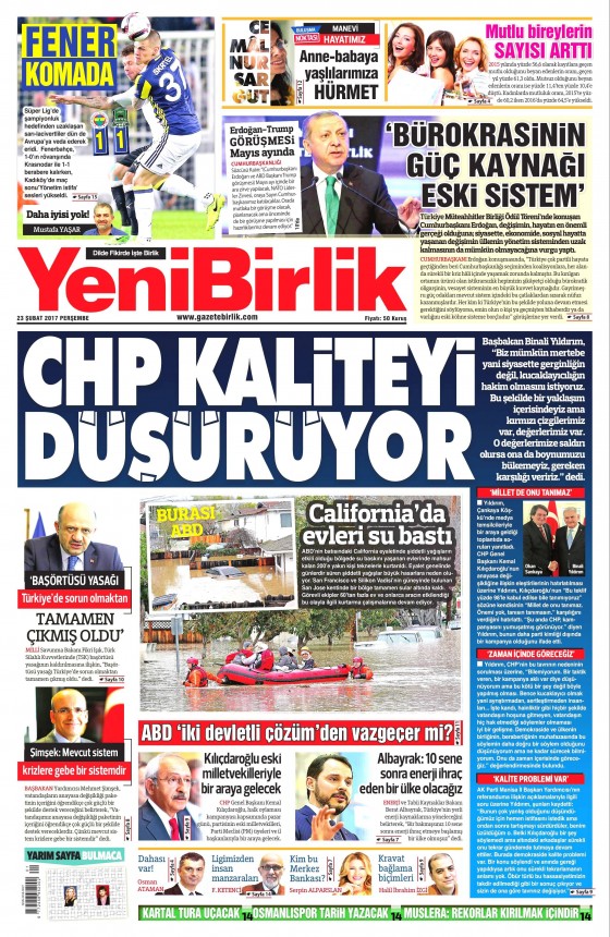 23 Şubat 2017 gazete manşetleri - 13