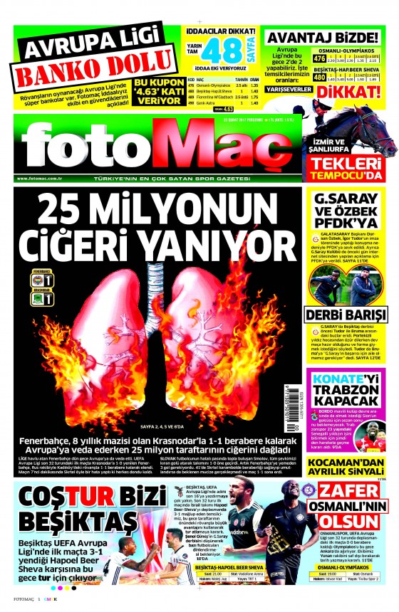 23 Şubat 2017 gazete manşetleri - 17