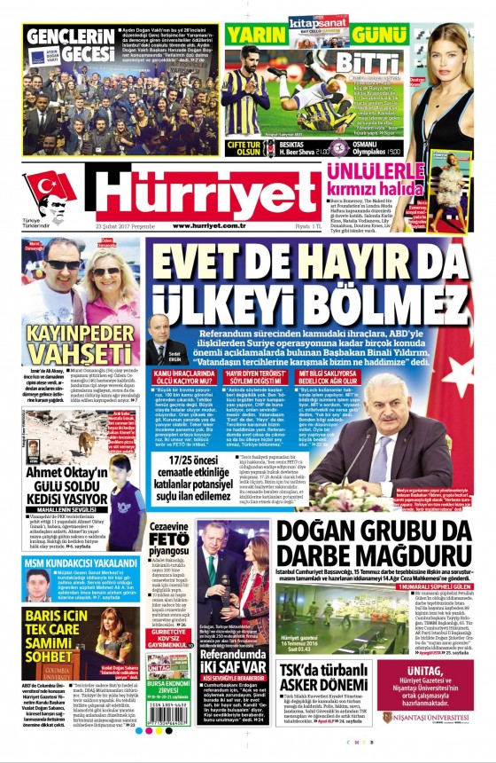 23 Şubat 2017 gazete manşetleri - 16