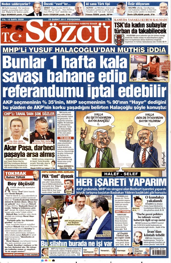 23 Şubat 2017 gazete manşetleri - 20