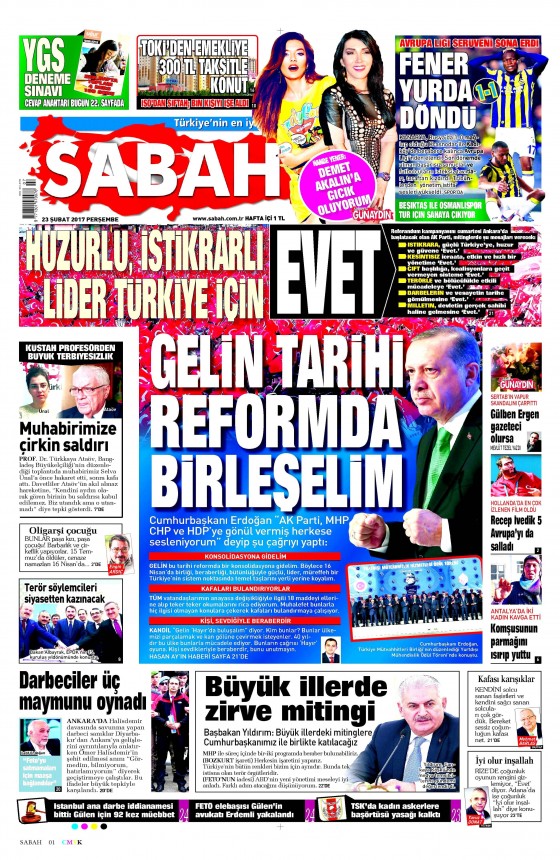 23 Şubat 2017 gazete manşetleri - 18