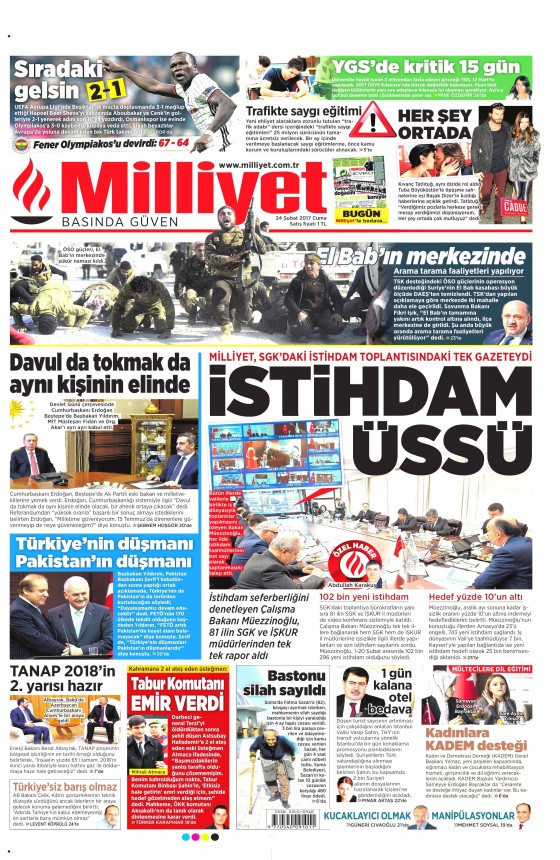 24 Şubat 2017 gazete manşetleri - 4