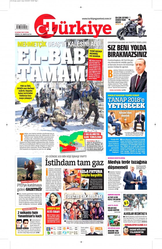 24 Şubat 2017 gazete manşetleri - 15