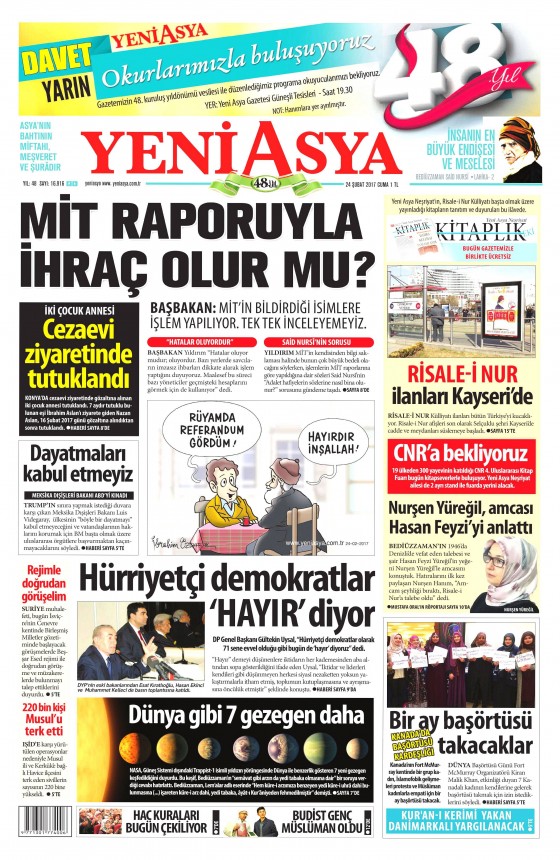 24 Şubat 2017 gazete manşetleri - 16