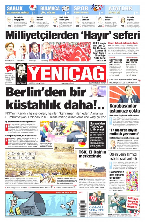 24 Şubat 2017 gazete manşetleri - 17