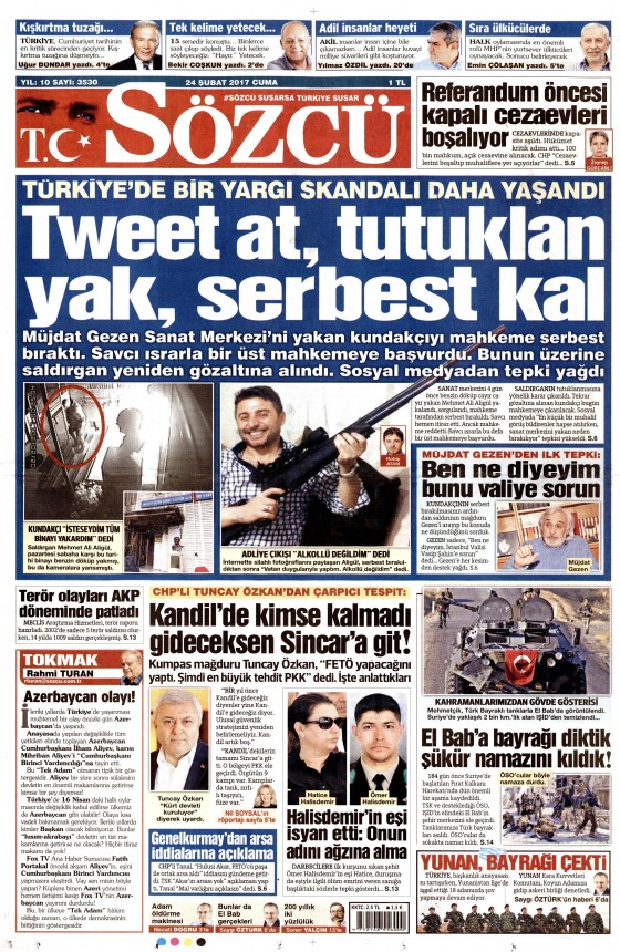 24 Şubat 2017 gazete manşetleri - 19