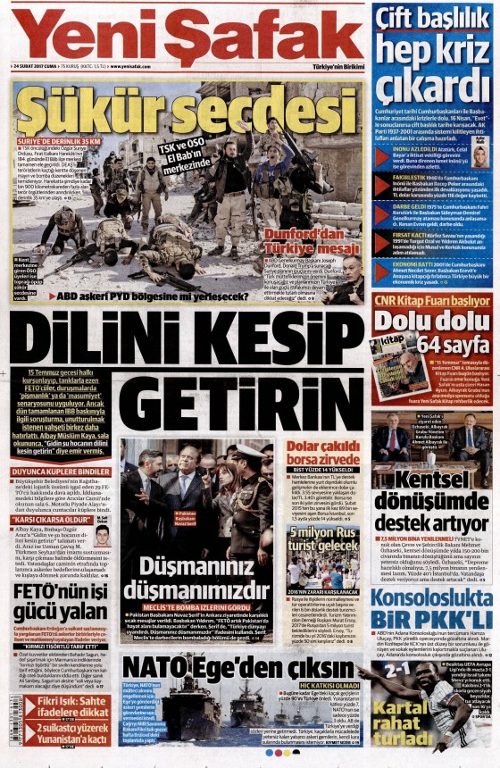 24 Şubat 2017 gazete manşetleri - 21