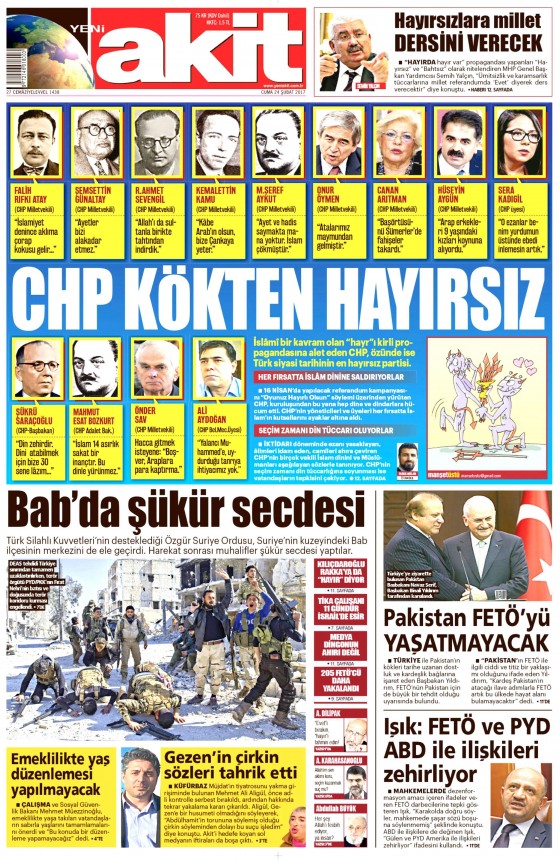 24 Şubat 2017 gazete manşetleri - 20