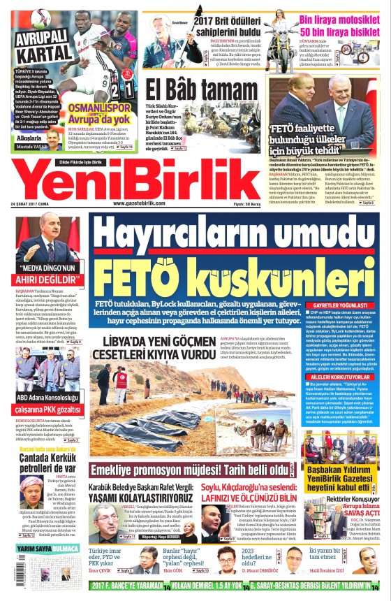 24 Şubat 2017 gazete manşetleri - 26