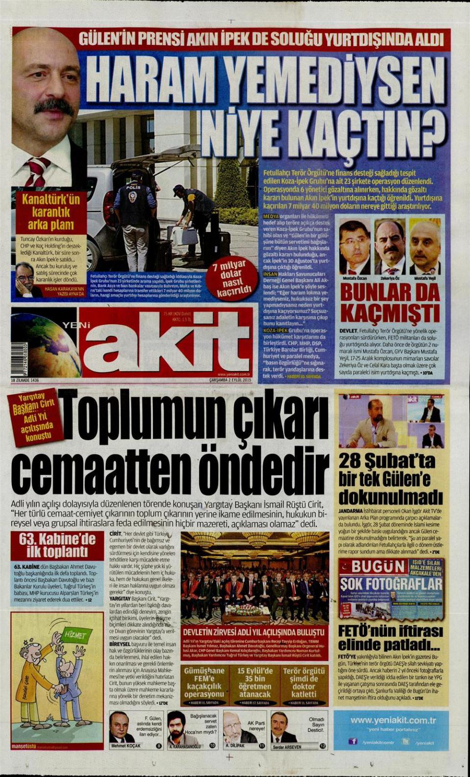 Gazeteler bugün ne yazdı? - 1