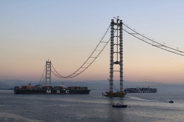 Körfez geçiş köprüsü ışıklandırıldı - 3