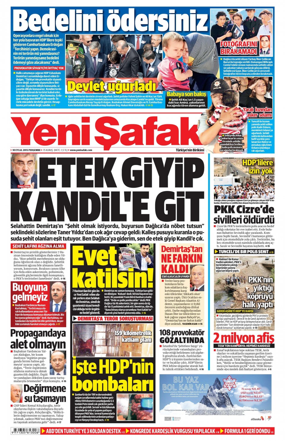 Gazeteler bugün ne yazdı? - 1